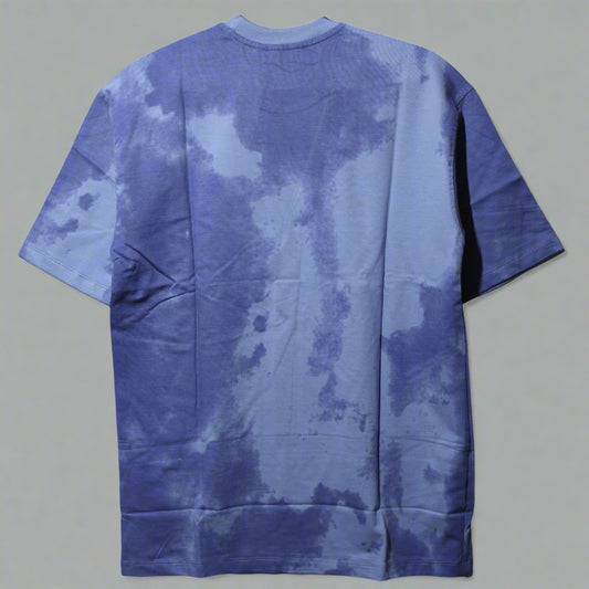 Ocean Drip Print Oversized Purple T-Shirt