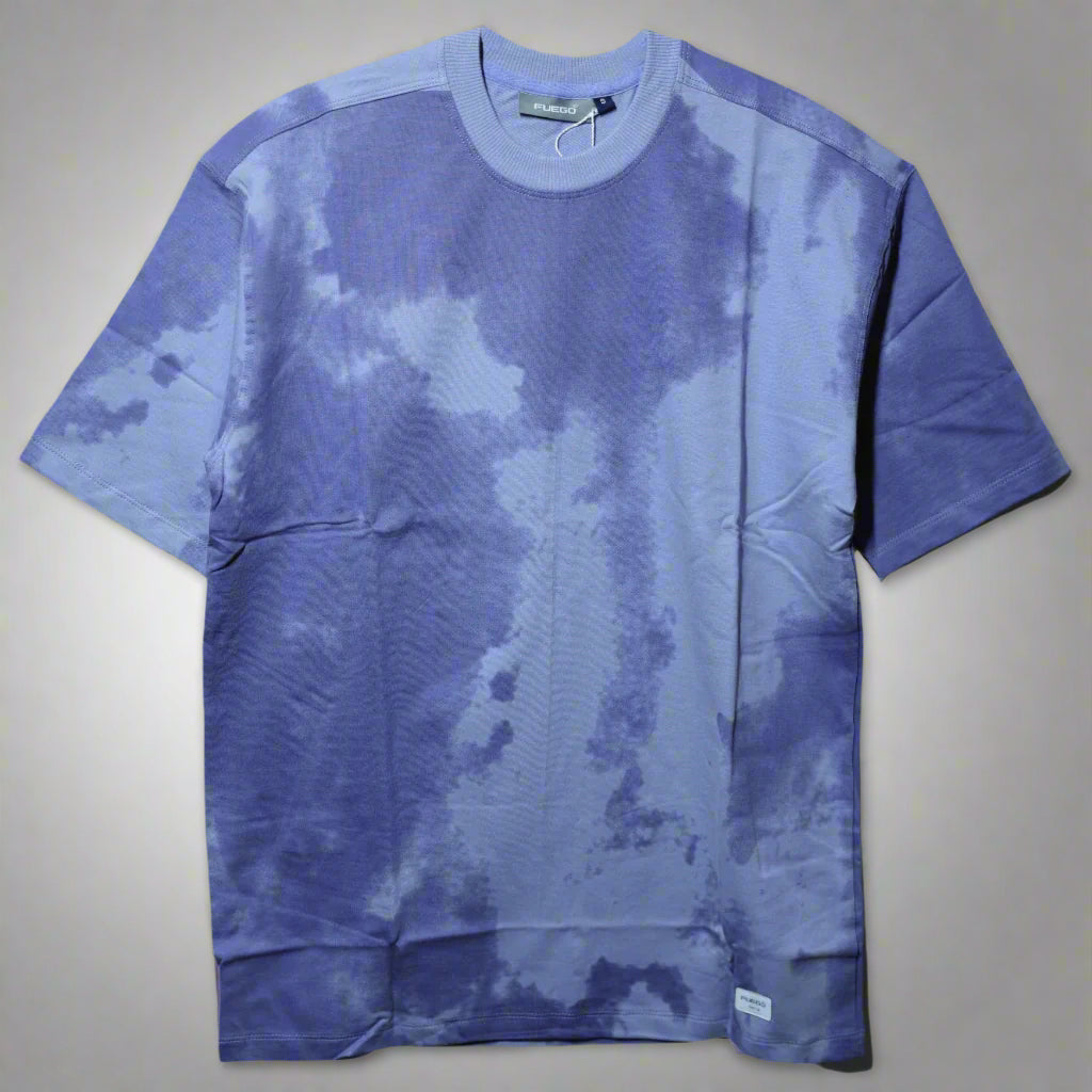 Ocean Drip Print Oversized Purple T-Shirt