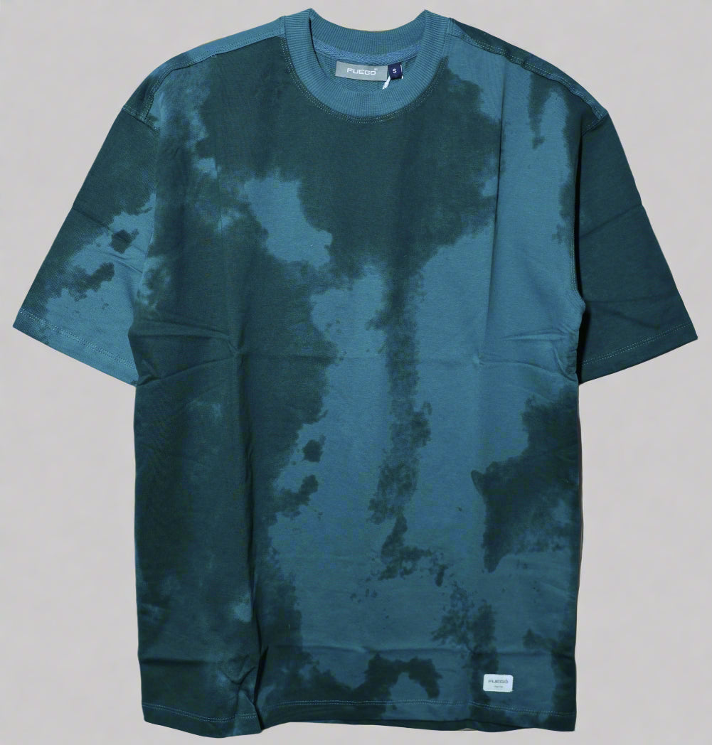 Ocean Drip Print Oversized Green T-Shirt
