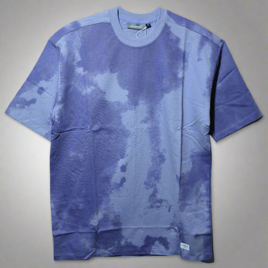 Ocean Drip Print Oversized Purple T-Shirt