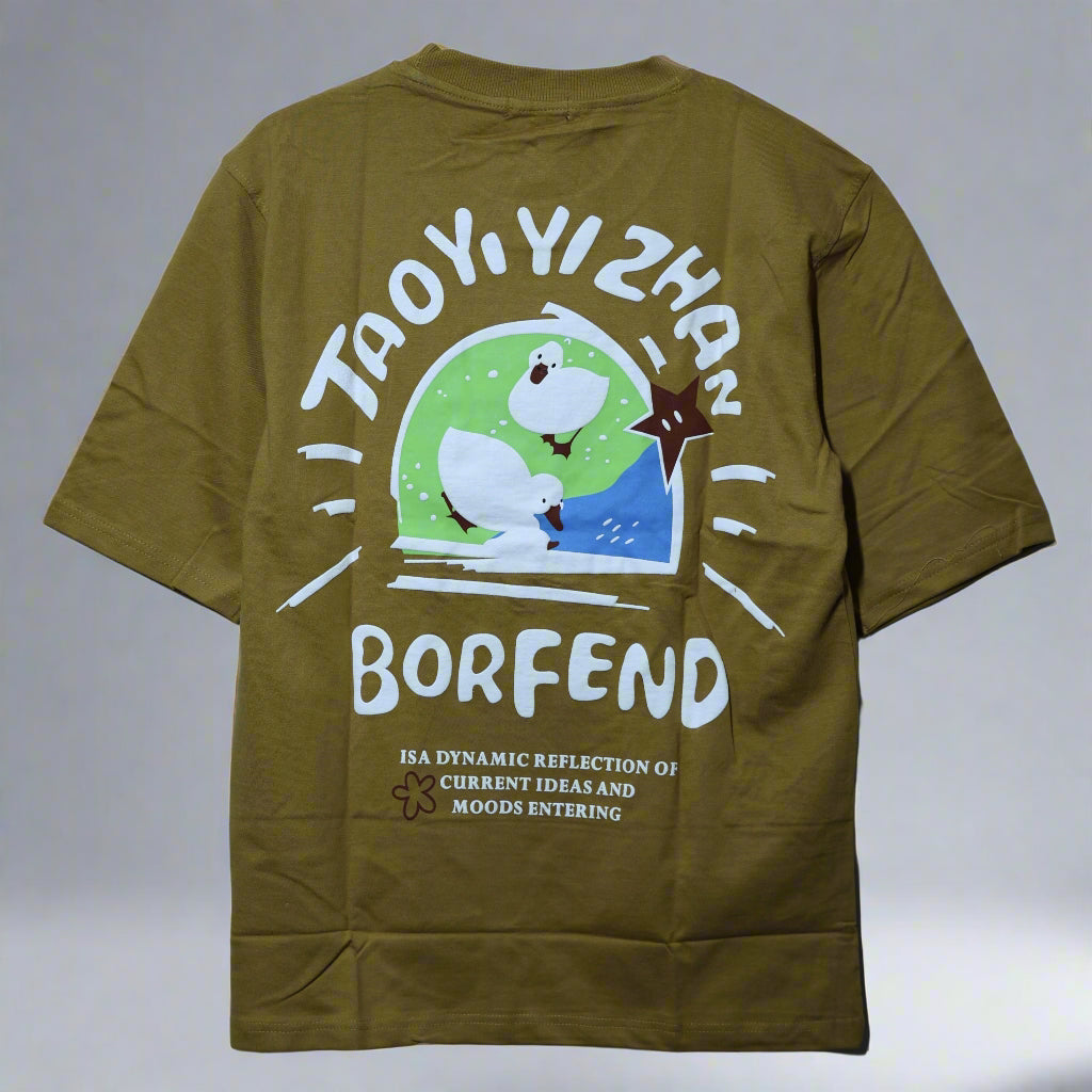 Borfend Print Oversized T-Shirt