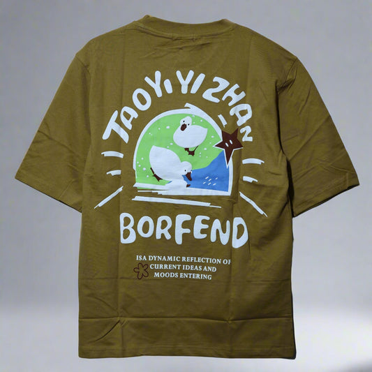 Borfend Print Oversized T-Shirt