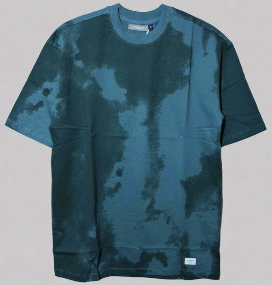 Ocean Drip Print Oversized Green T-Shirt